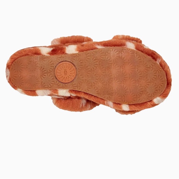 UGG Oh Yeah Spots Slide Slippers Size 10 Color Orange Cream - Picture 4 of 7